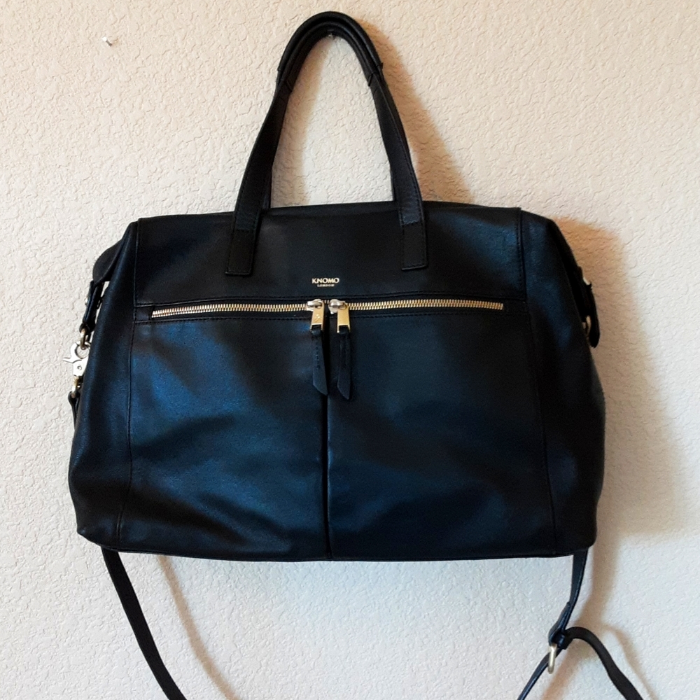Knomo London Leather Audley Laptop Bag